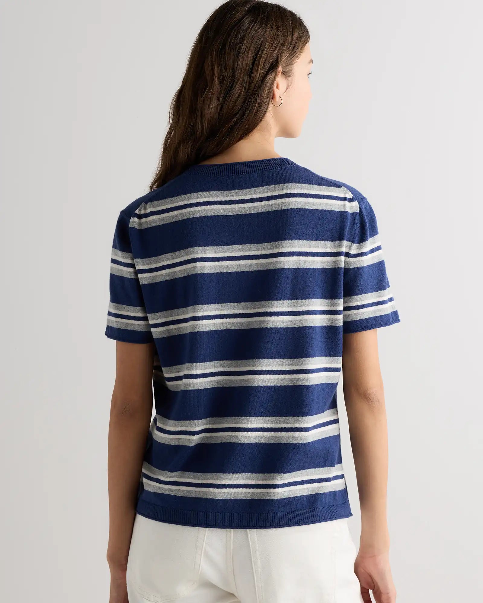 Lightweight Cotton Cashmere Relaxed Sweater Tee