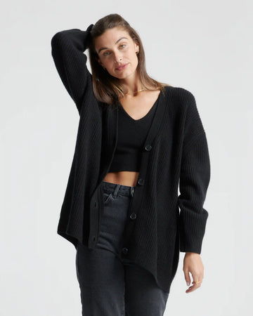 Mongolian Spring Cashmere Oversized Boyfriend Cardigan Sweater