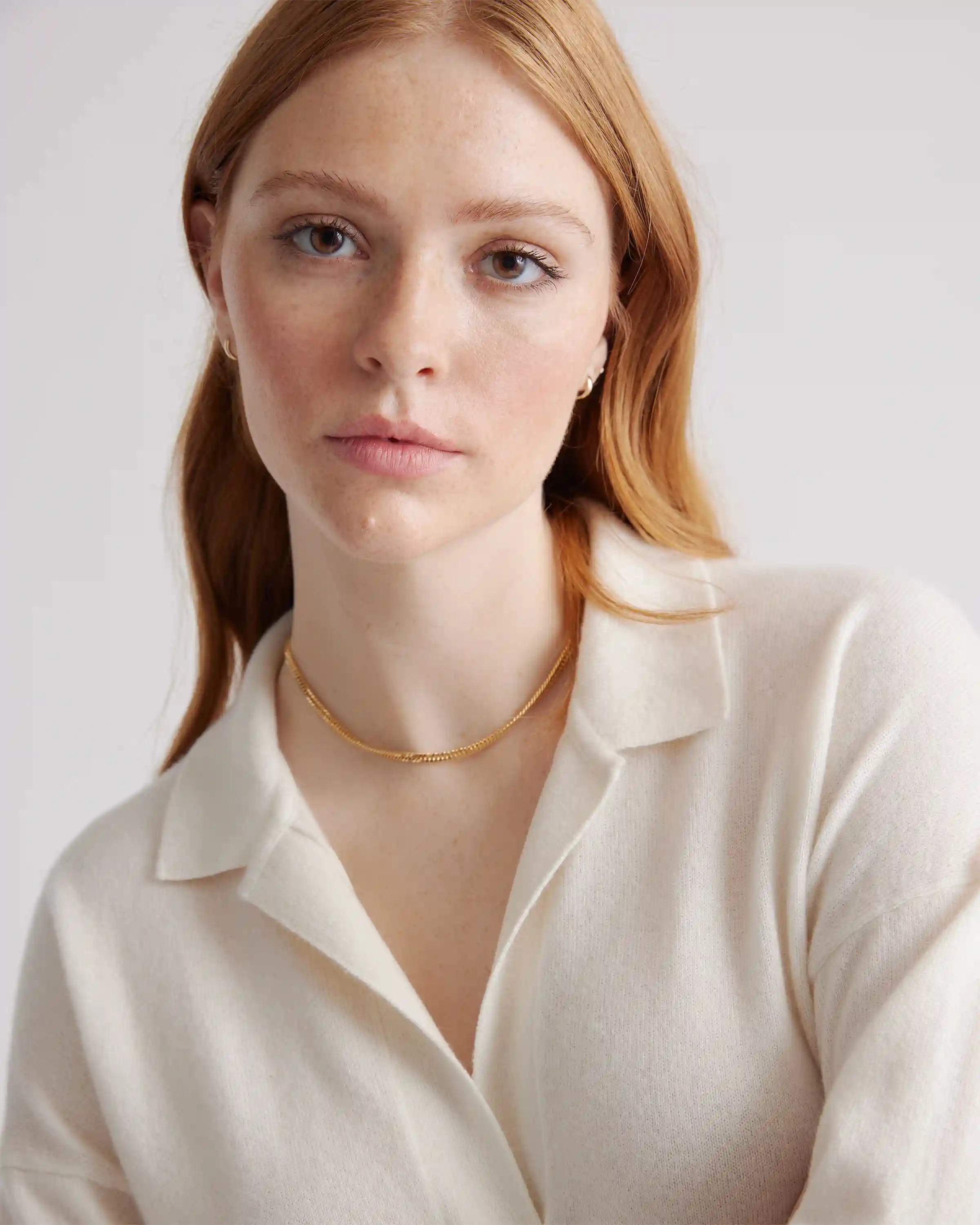 Mongolian Spring Cashmere Polo Sweater