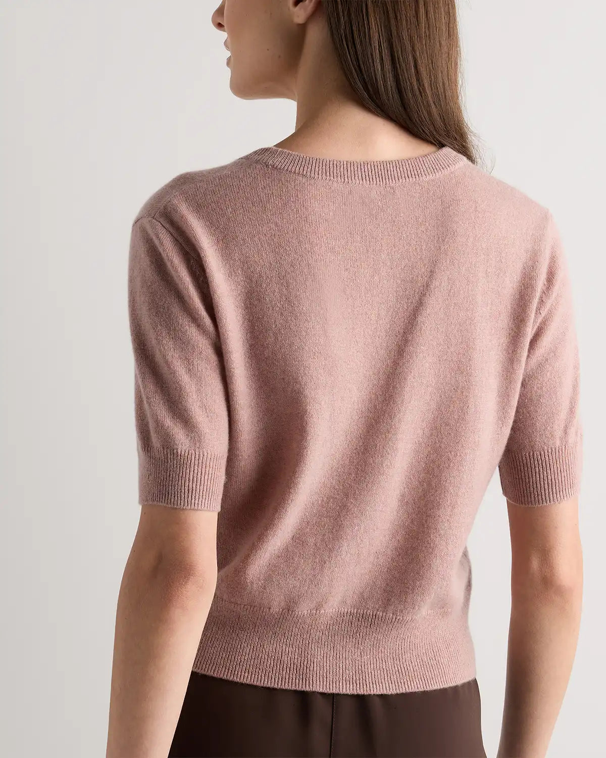 Mongolian Cashmere Short Sleeve Cardigan