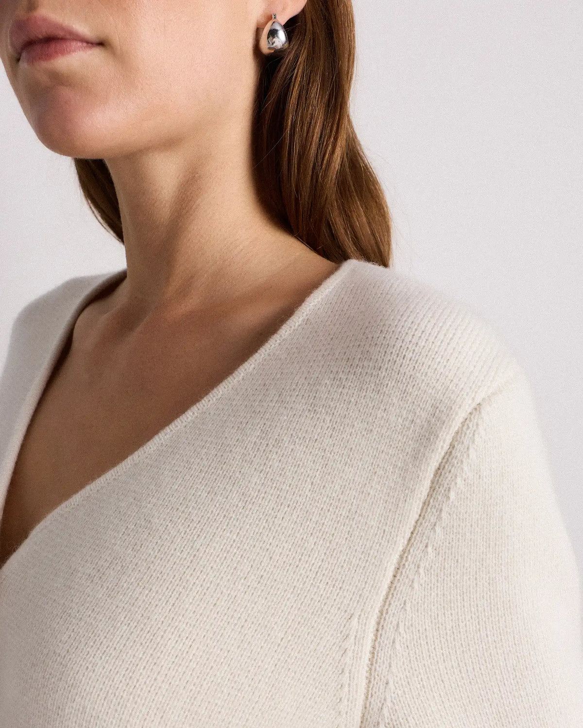 Mongolian Cashmere Structured V-Neck Cardigan