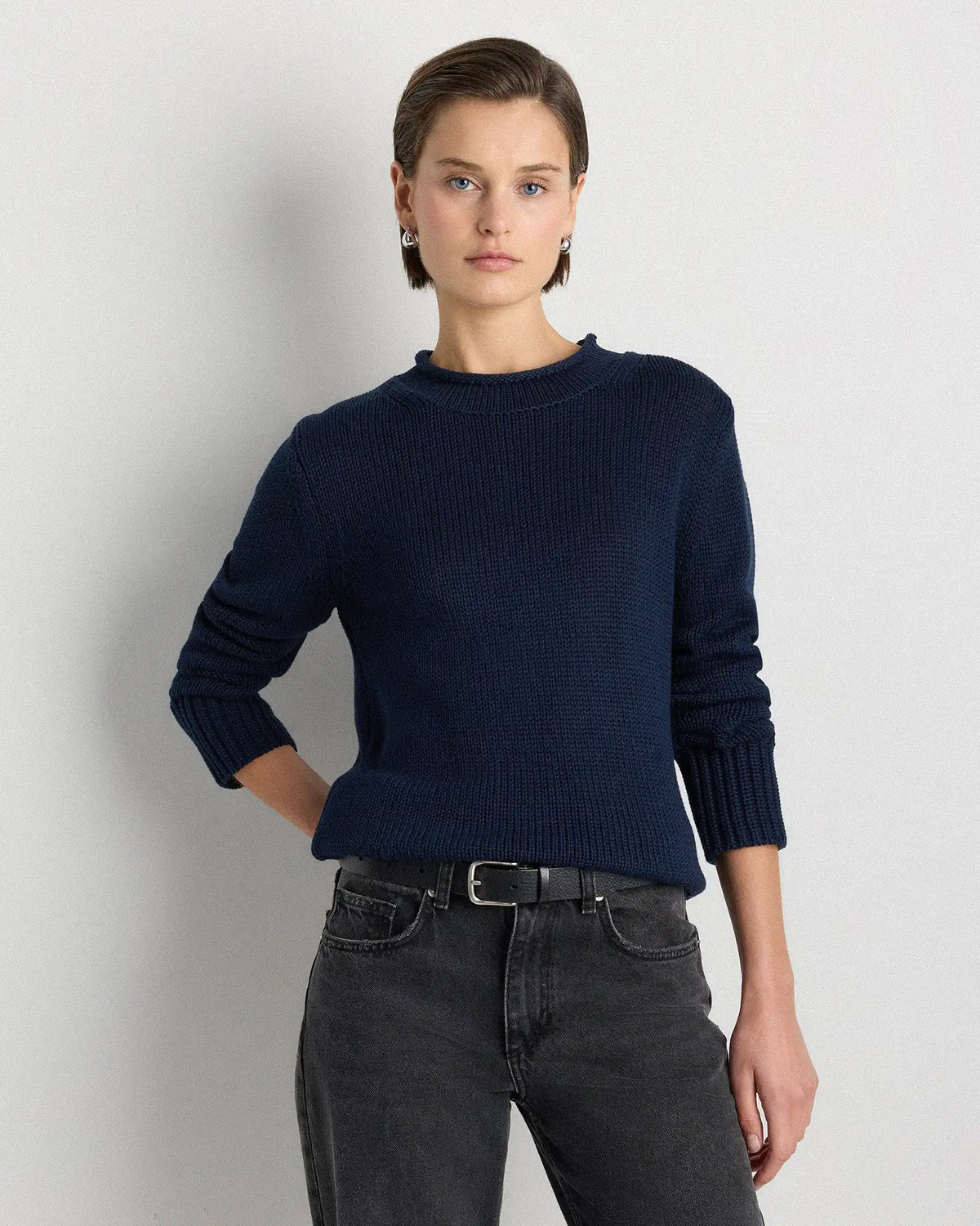 100% Organic Cotton Roll Neck Sweater