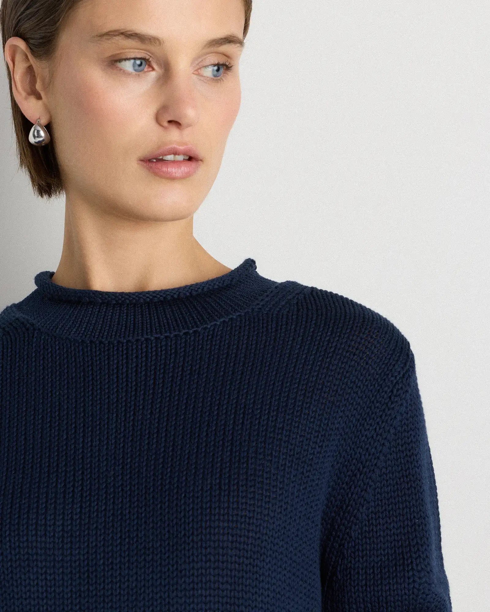 100% Organic Cotton Roll Neck Sweater