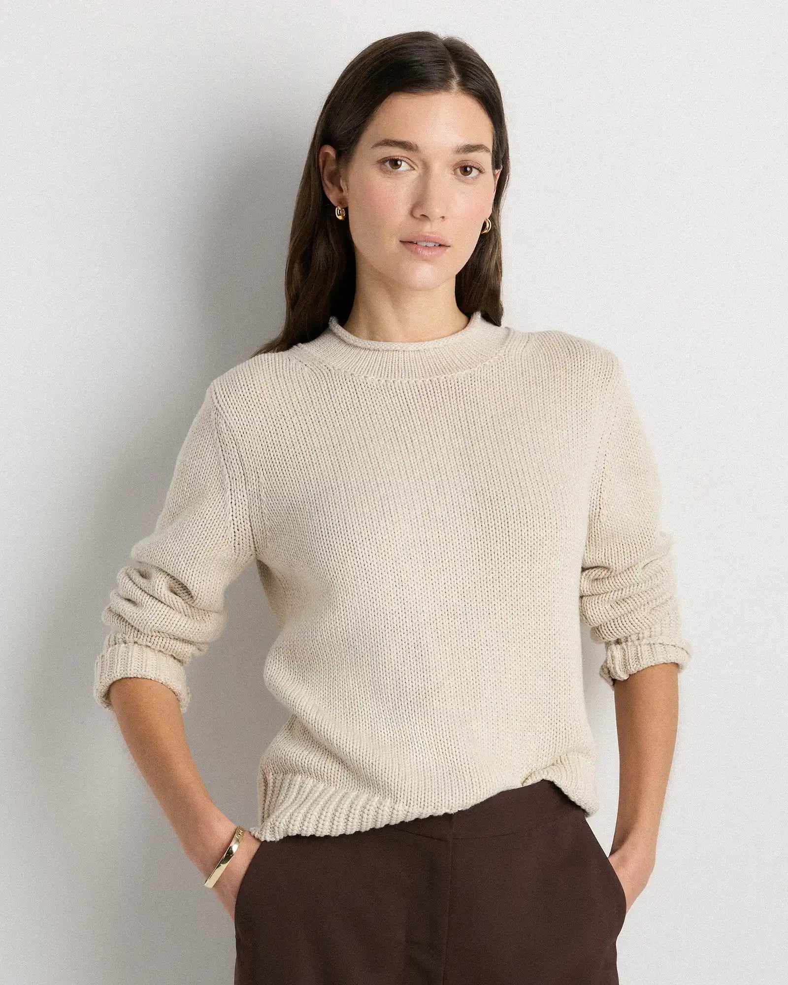 100% Organic Cotton Roll Neck Sweater