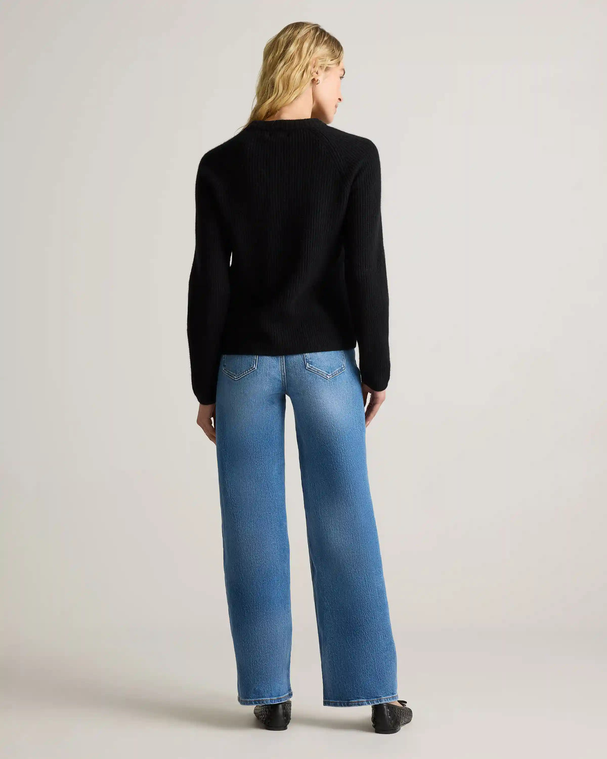 Mongolian Cashmere Fisherman Crewneck Sweater