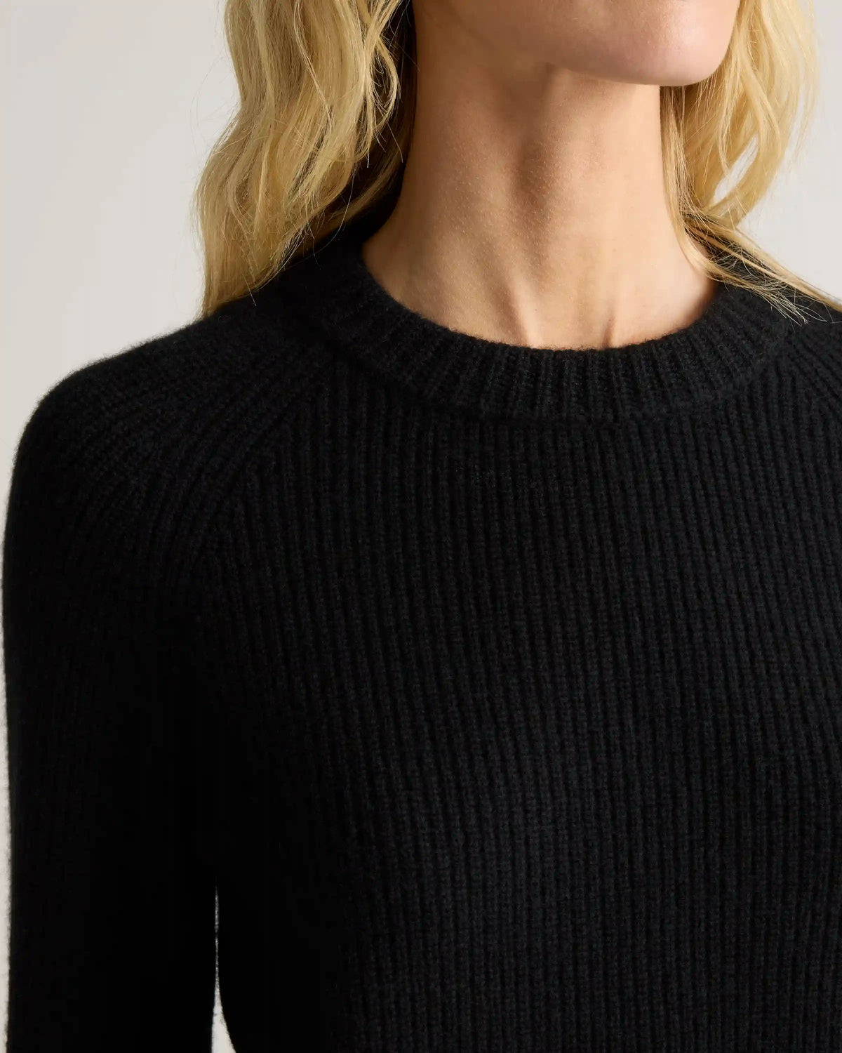 Mongolian Cashmere Fisherman Crewneck Sweater