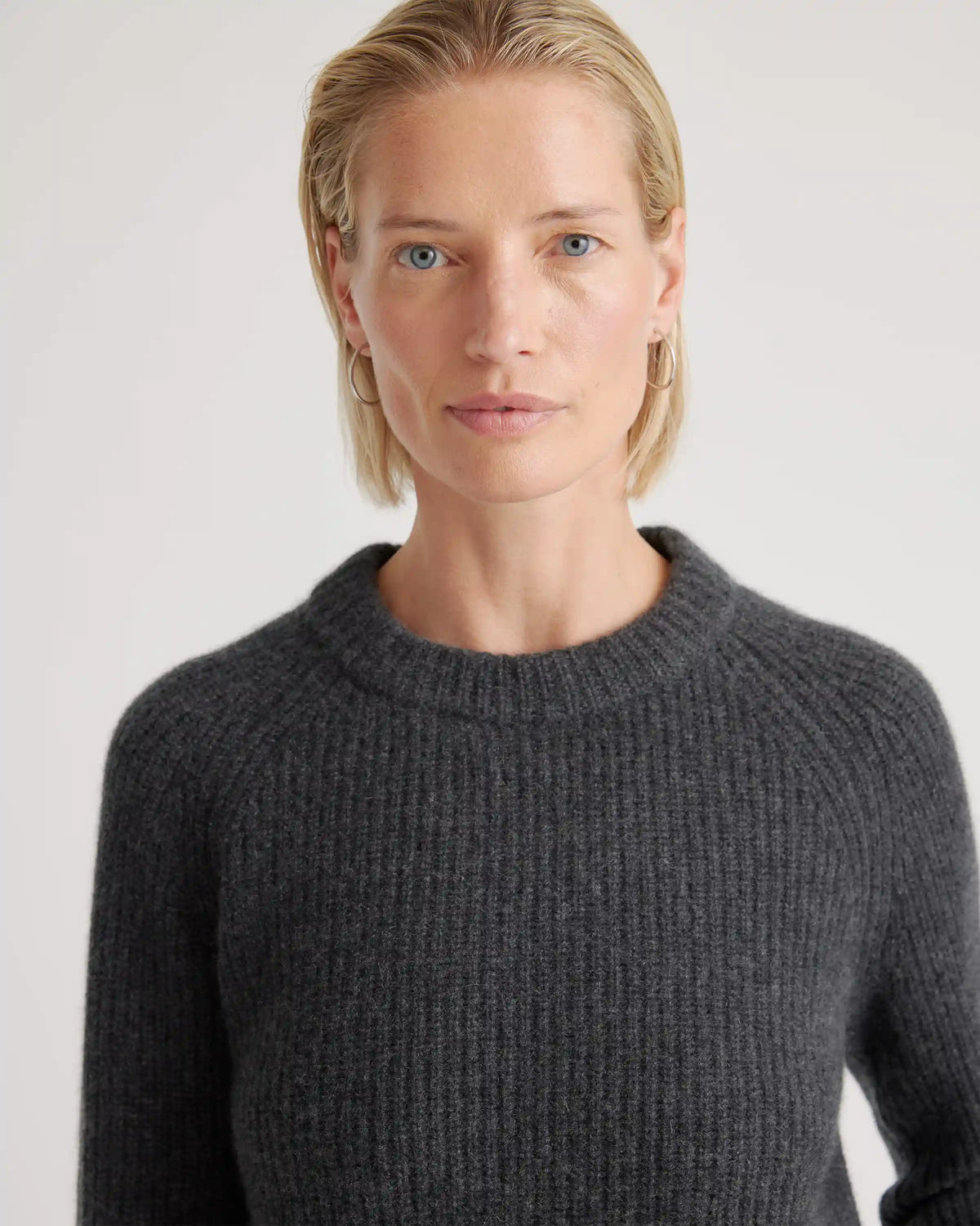 Mongolian Cashmere Fisherman Crewneck Sweater