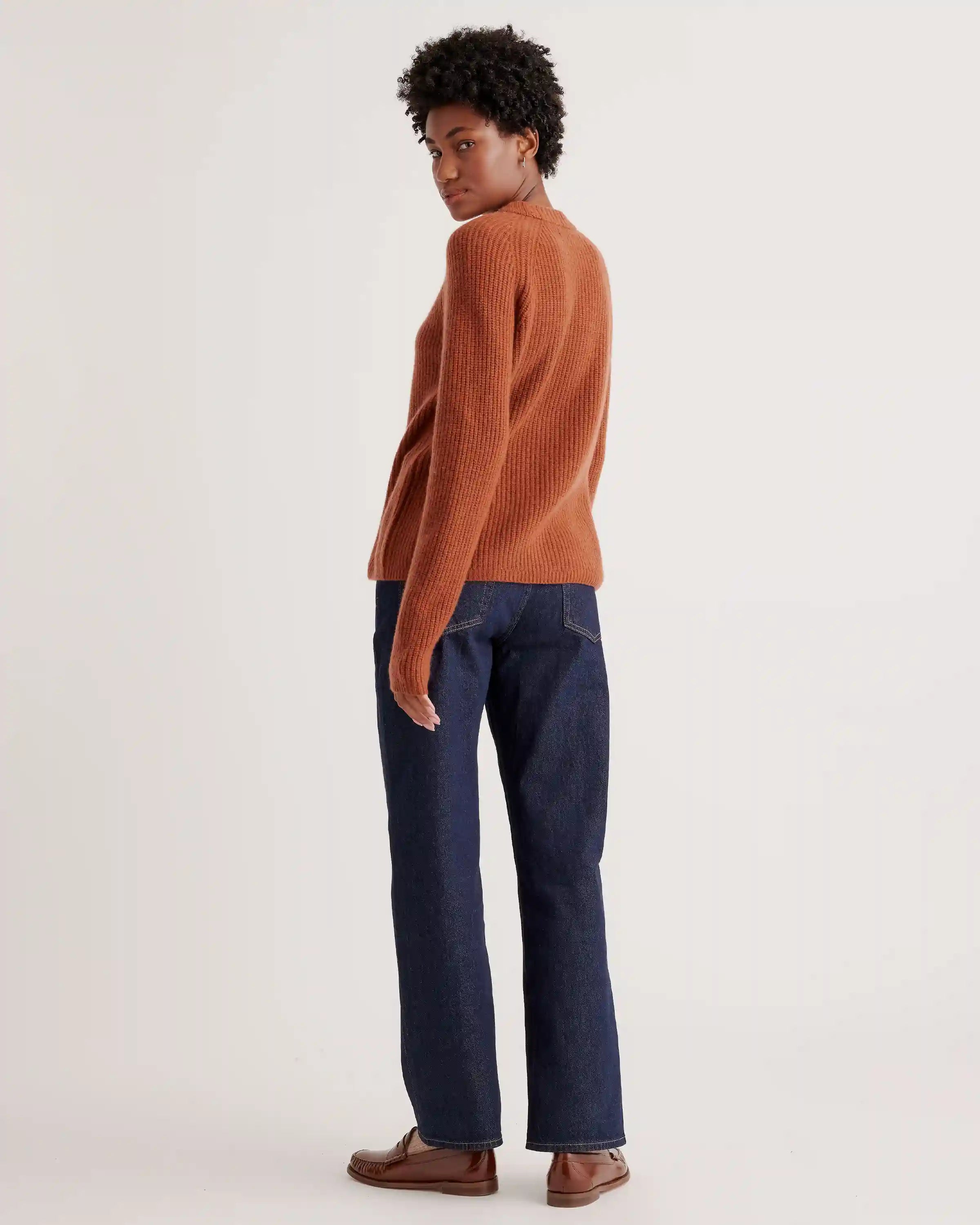 Mongolian Spring Cashmere Fisherman Crewneck Sweater
