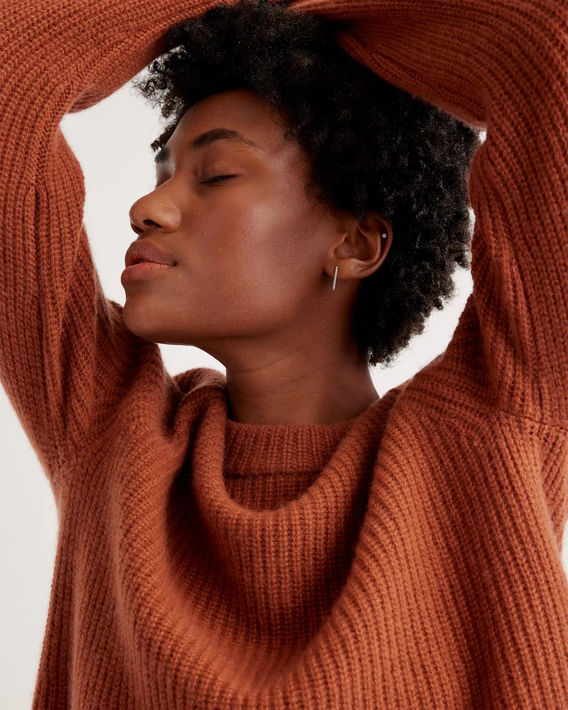 Mongolian Cashmere Fisherman Crewneck Sweater