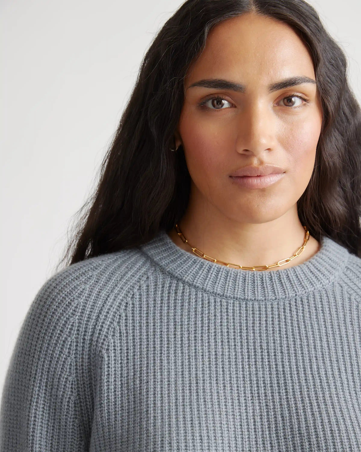 Mongolian Cashmere Fisherman Crewneck Sweater