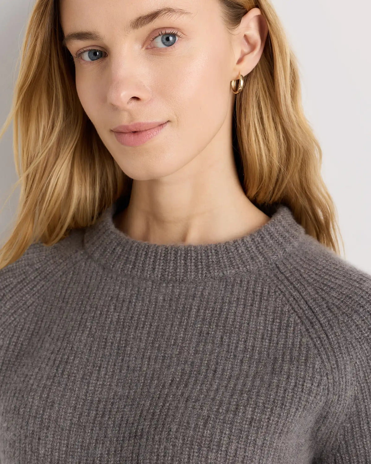 Mongolian Cashmere Fisherman Crewneck Sweater