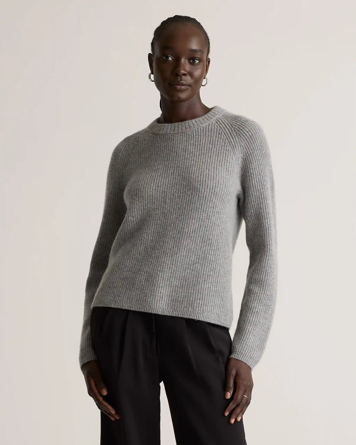 Mongolian Cashmere Fisherman Crewneck Sweater