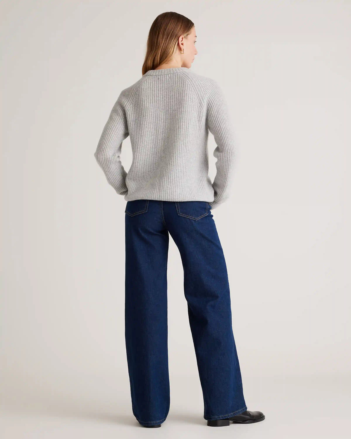Mongolian Spring Cashmere Fisherman Crewneck Sweater