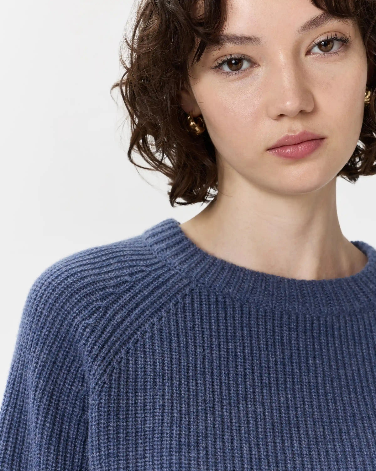 Mongolian Cashmere Fisherman Crewneck Sweater