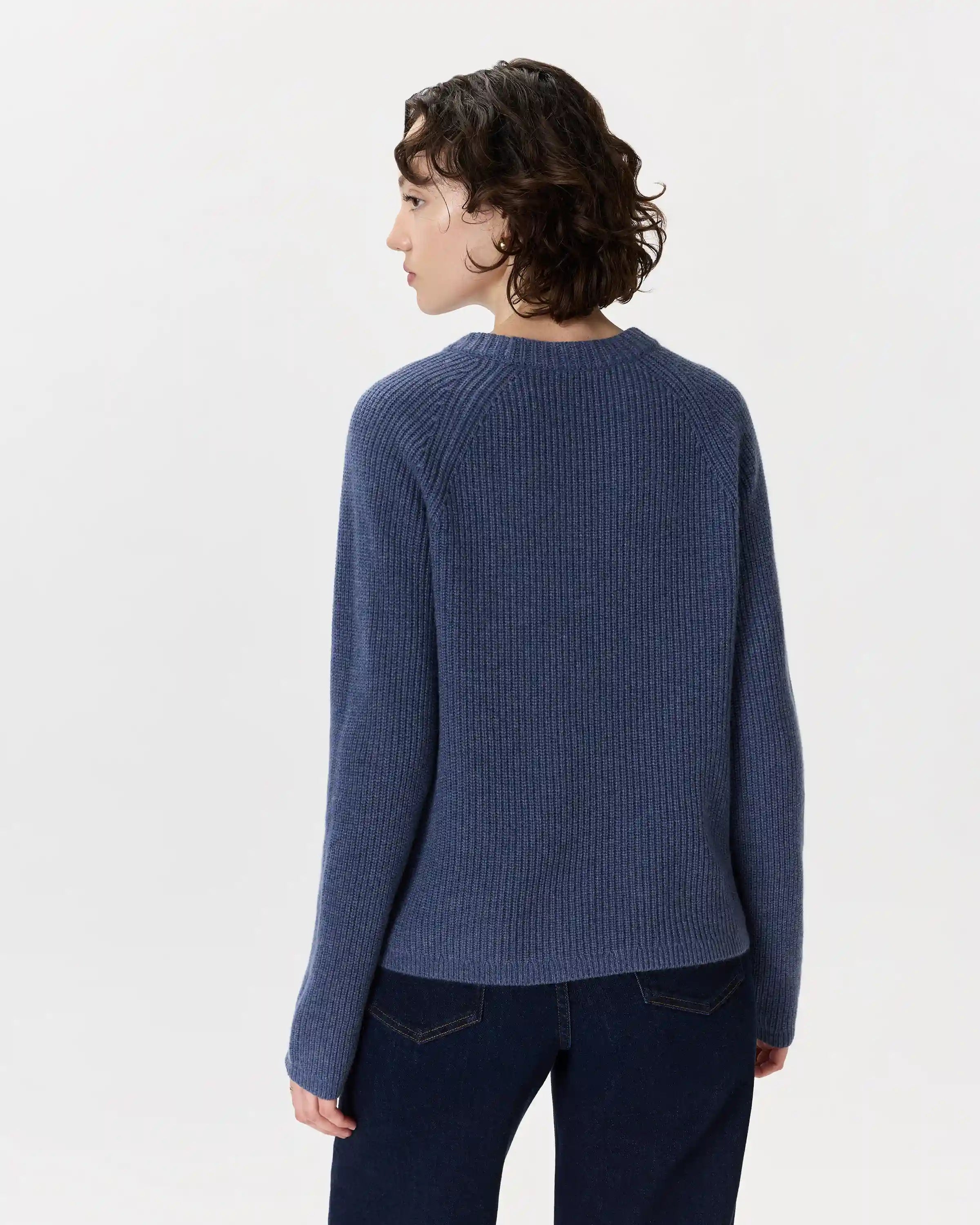 Mongolian Cashmere Fisherman Crewneck Sweater