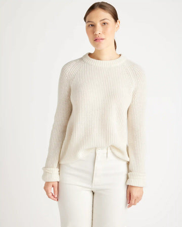 Mongolian Spring Cashmere Fisherman Crewneck Sweater