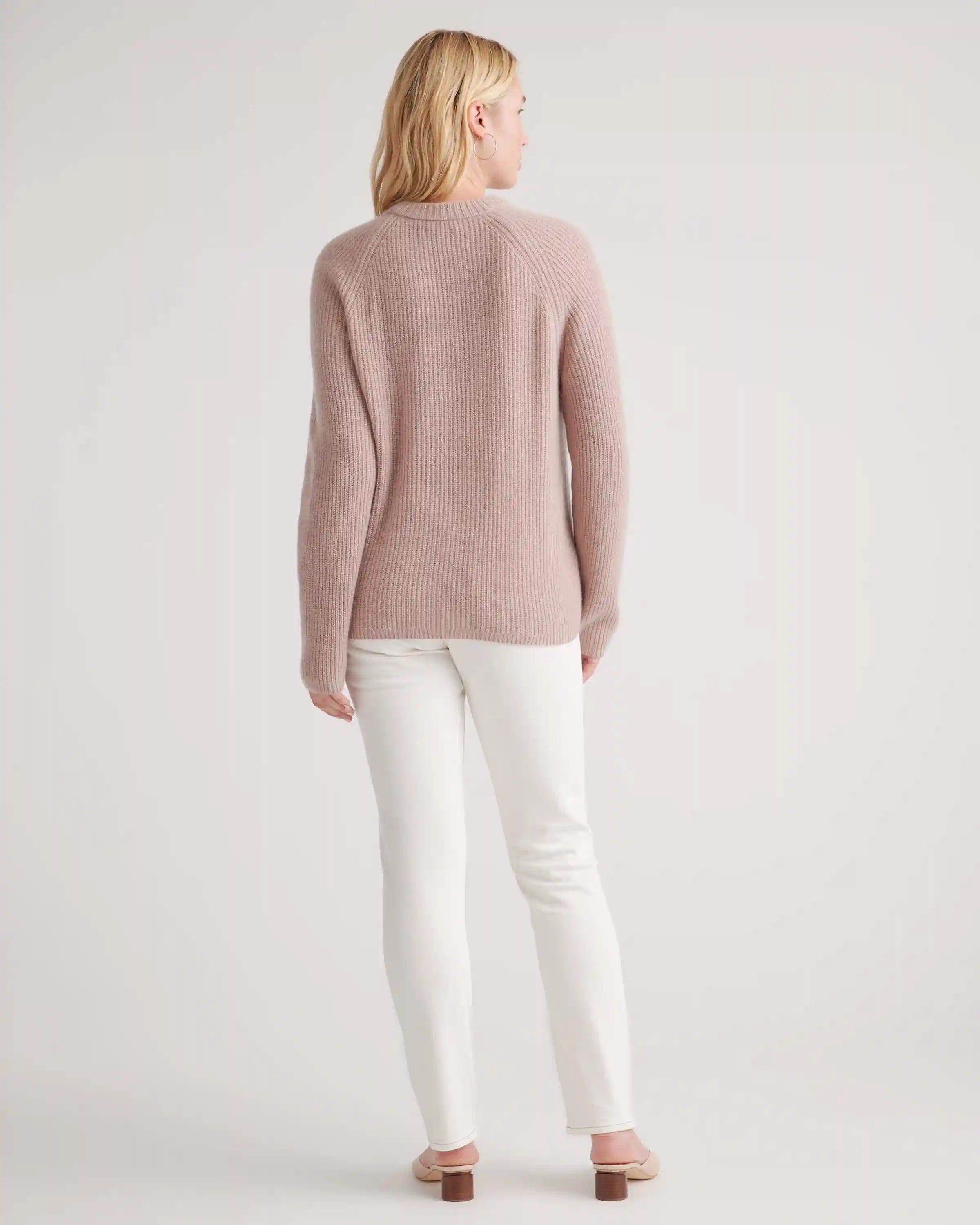 Mongolian Spring Cashmere Fisherman Crewneck Sweater