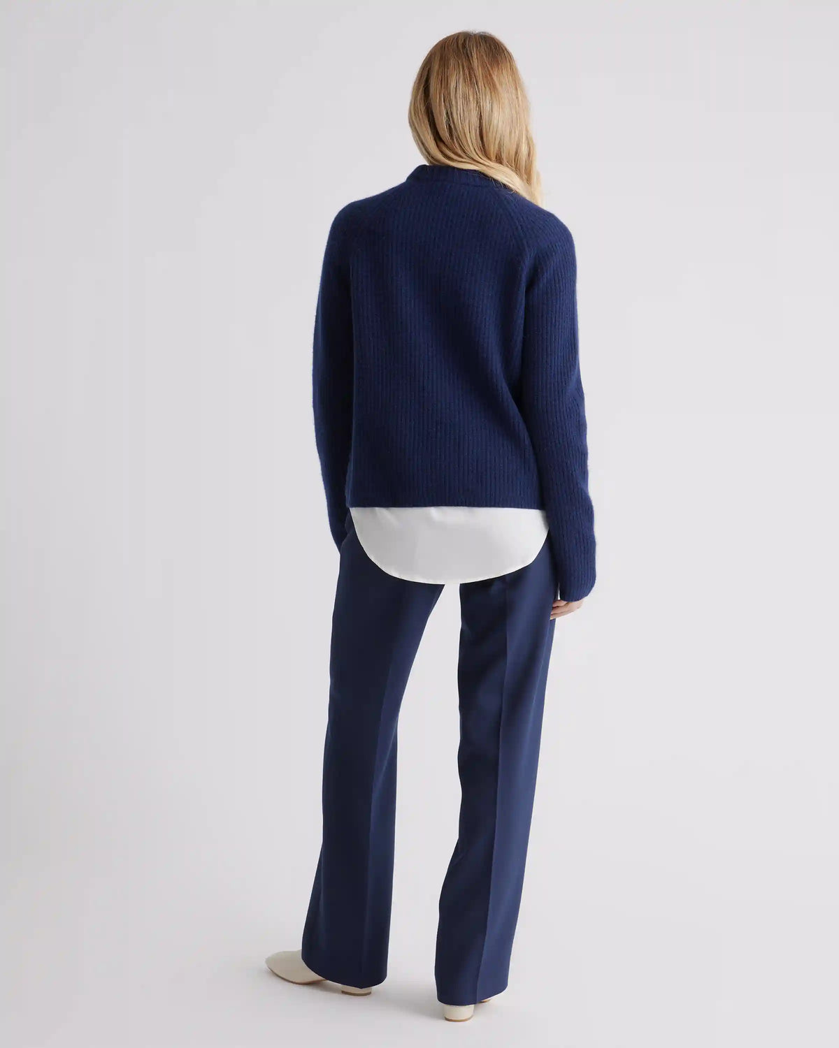 Mongolian Cashmere Fisherman Crewneck Sweater