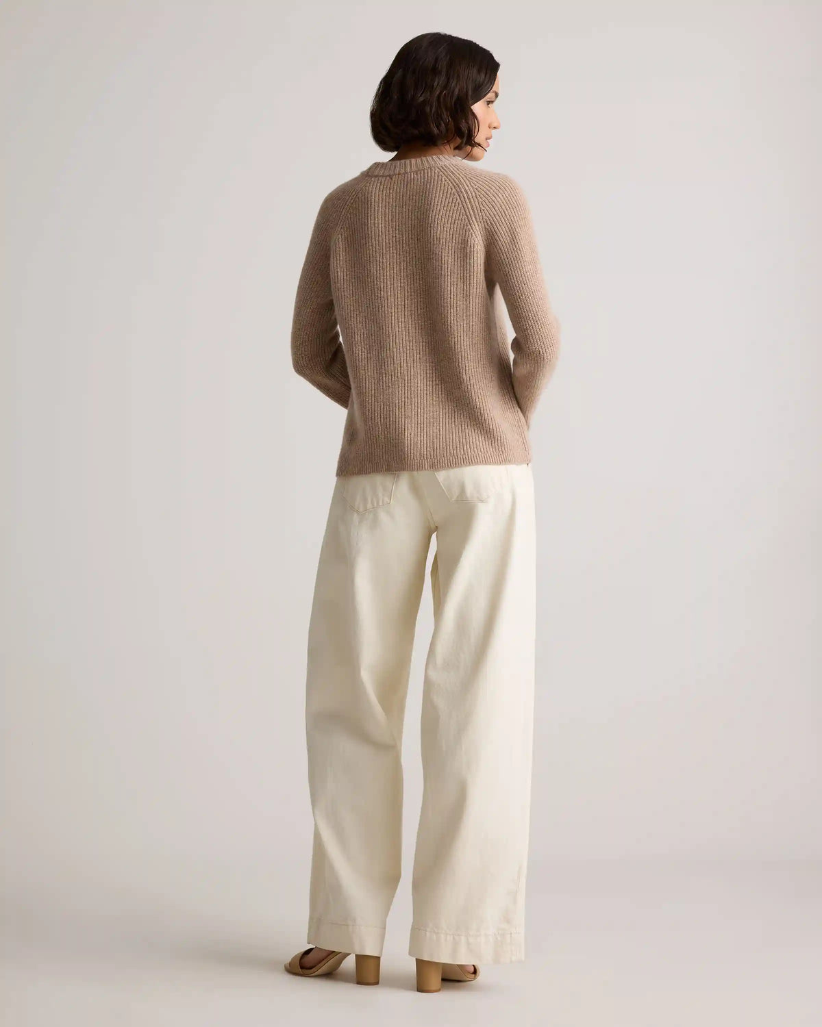 Mongolian Cashmere Fisherman Crewneck Sweater