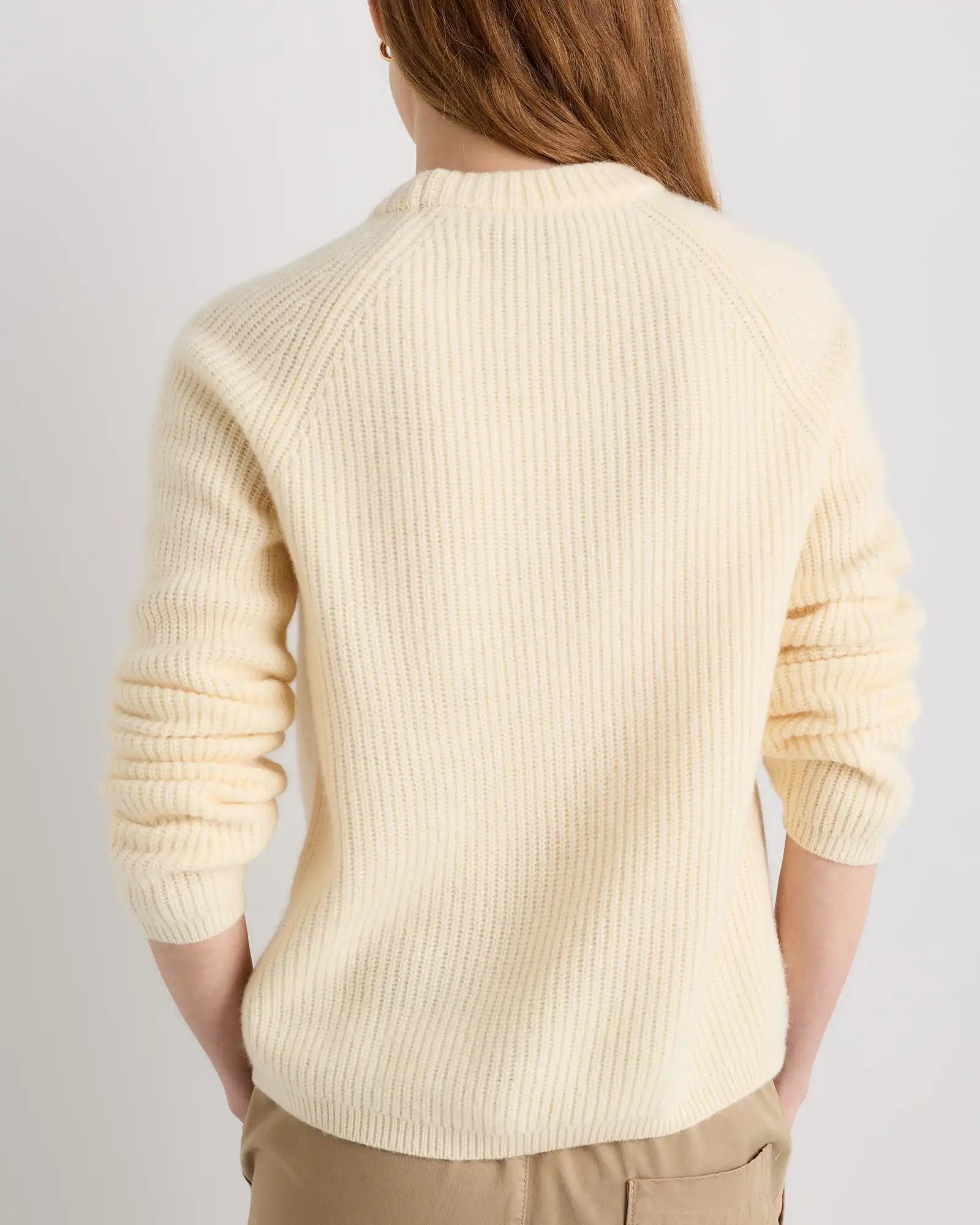 Mongolian Cashmere Fisherman Crewneck Sweater