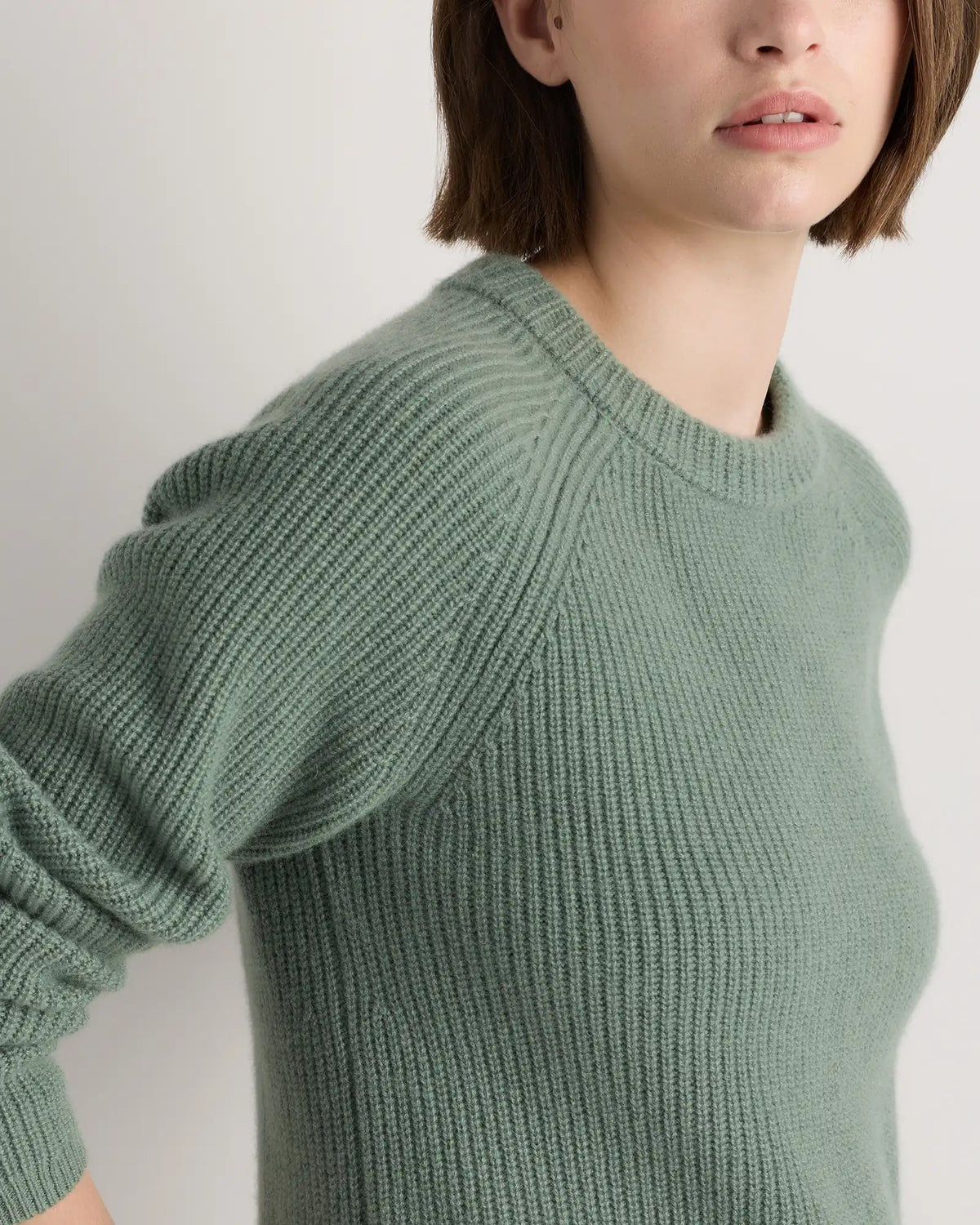 Mongolian Cashmere Fisherman Crewneck Sweater
