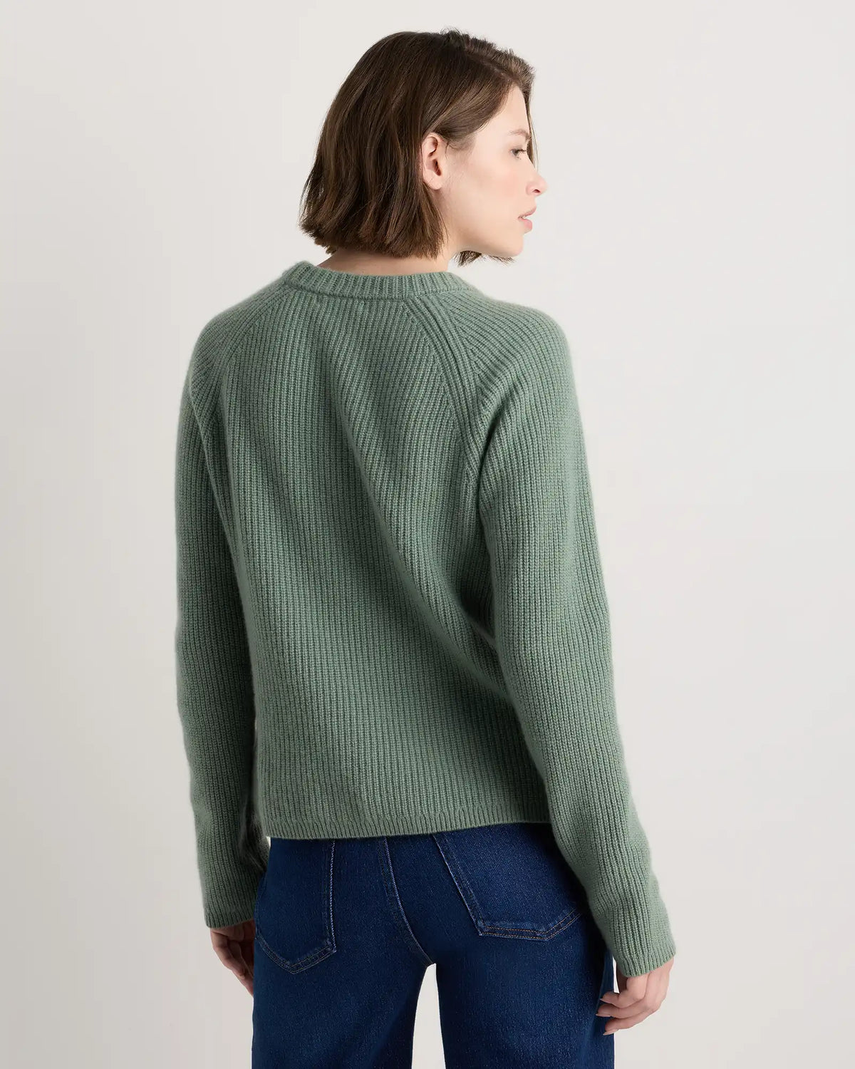 Mongolian Cashmere Fisherman Crewneck Sweater