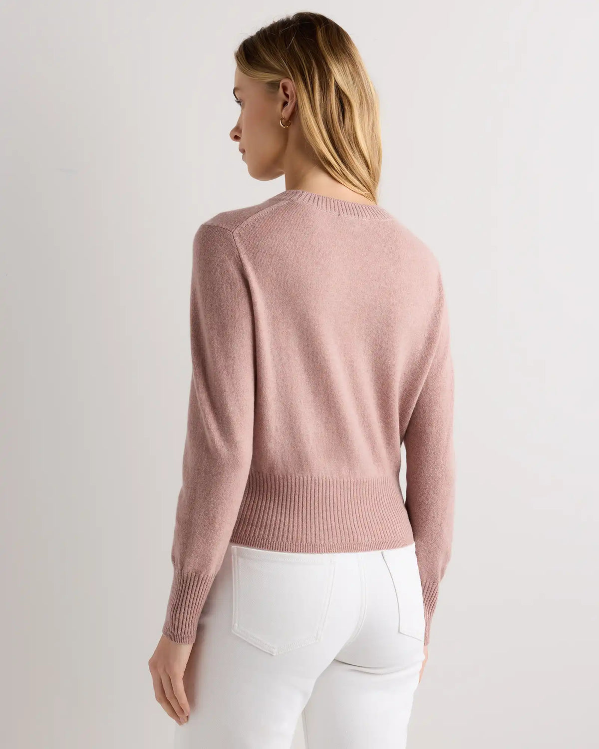 Mongolian Cashmere Shrunken Crewneck Sweater