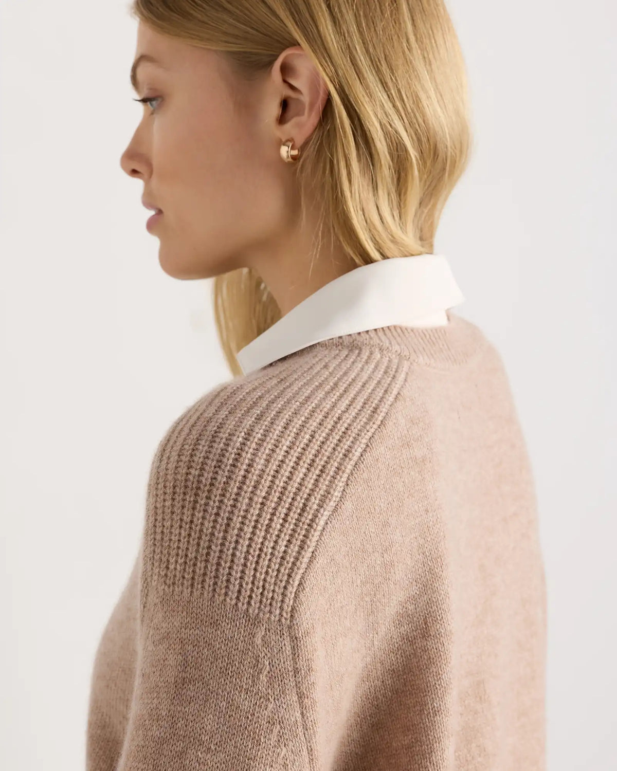 100% Mongolian Cashmere Layered V-Neck Sweater