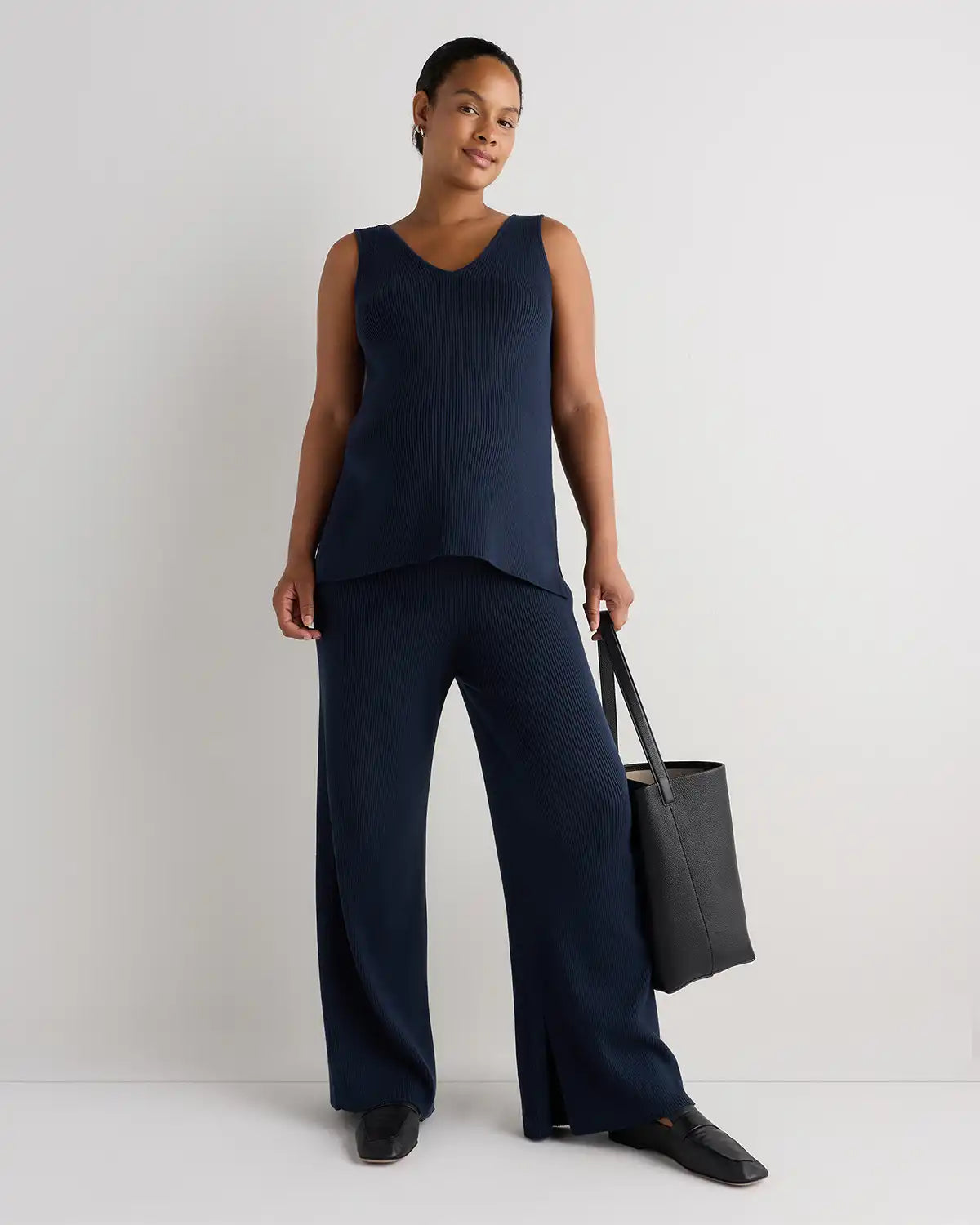Cotton Cashmere Maternity and Nursing V-Neck Tank