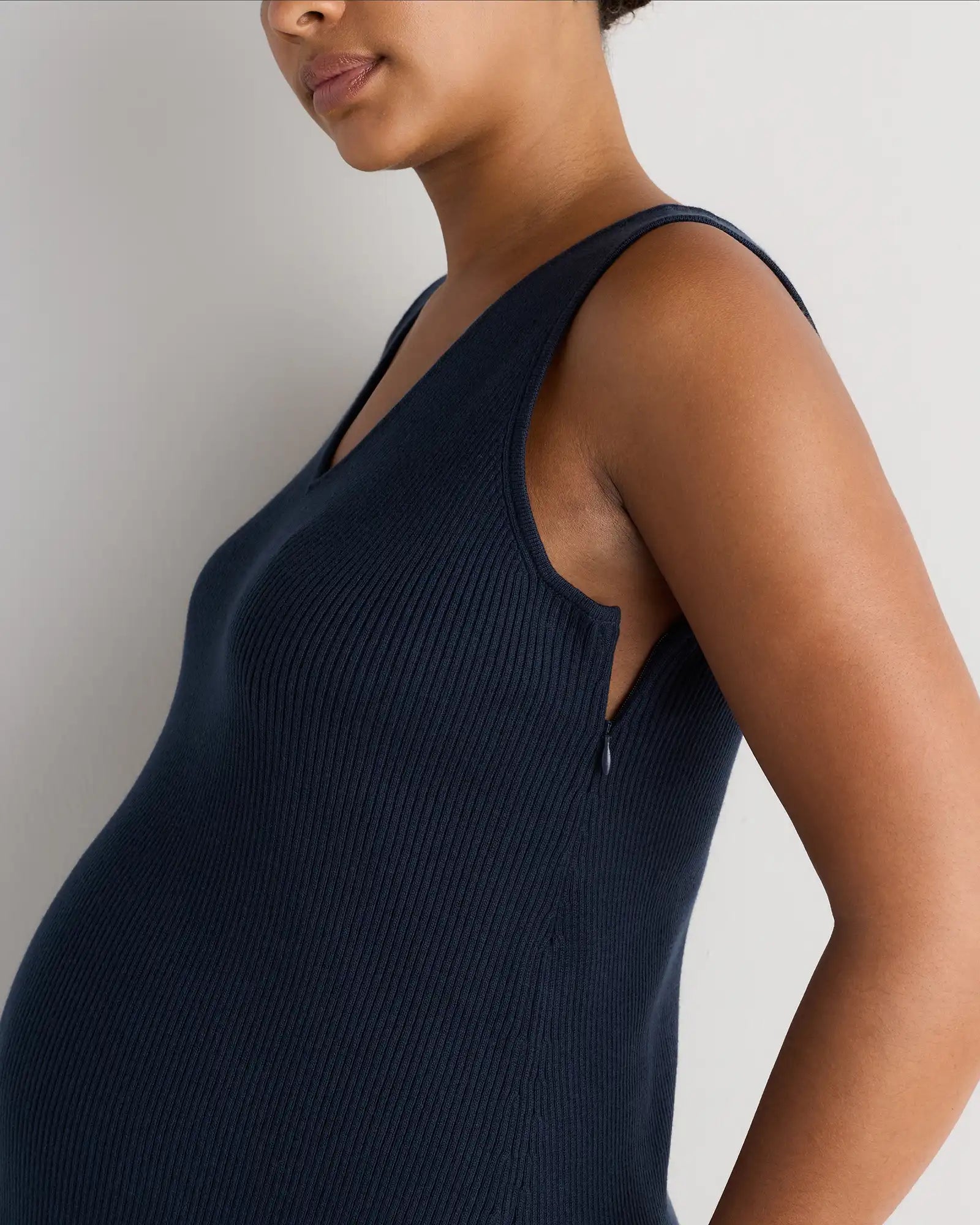Cotton Cashmere Maternity and Nursing V-Neck Tank