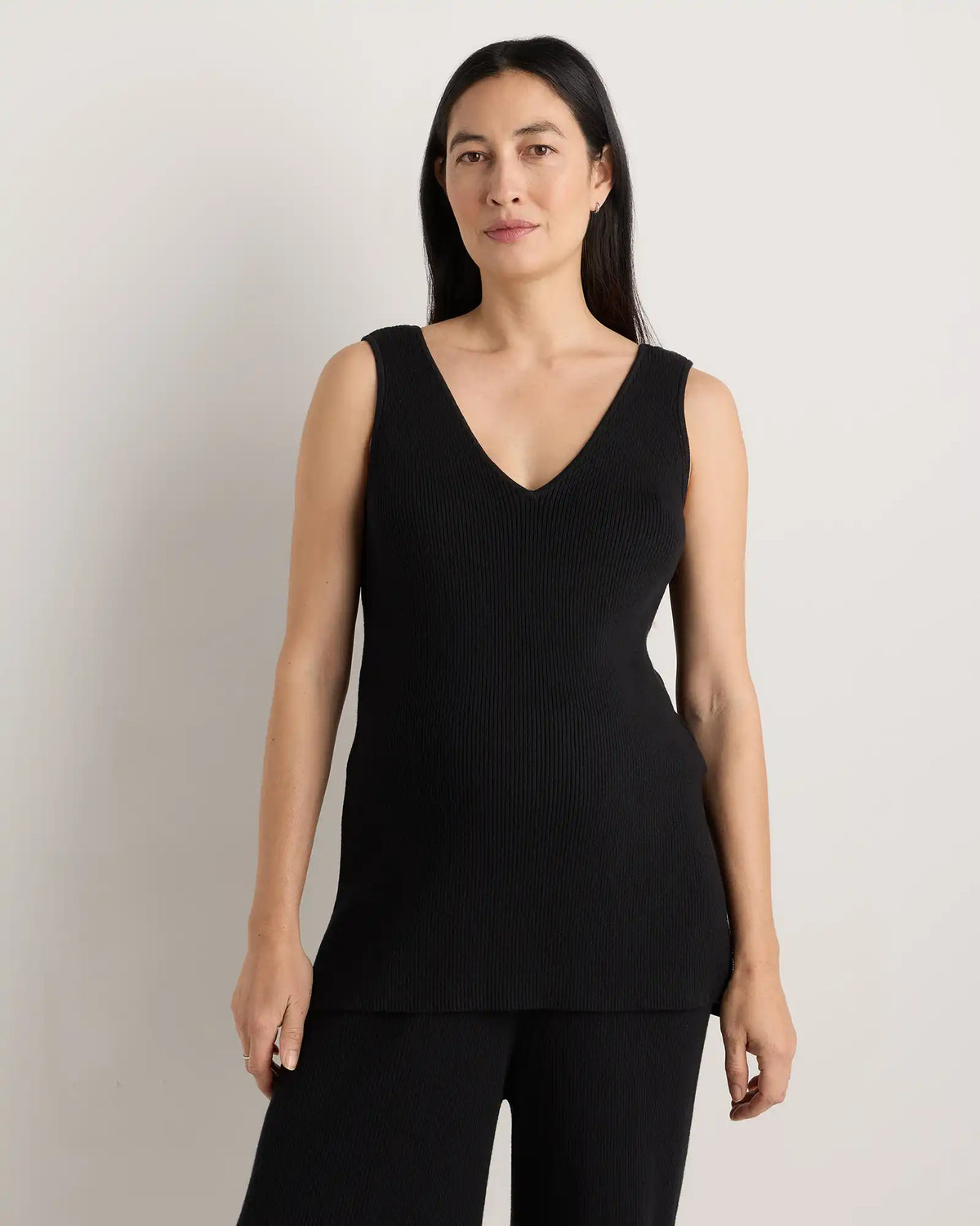 Cotton Cashmere Maternity and Nursing V-Neck Tank