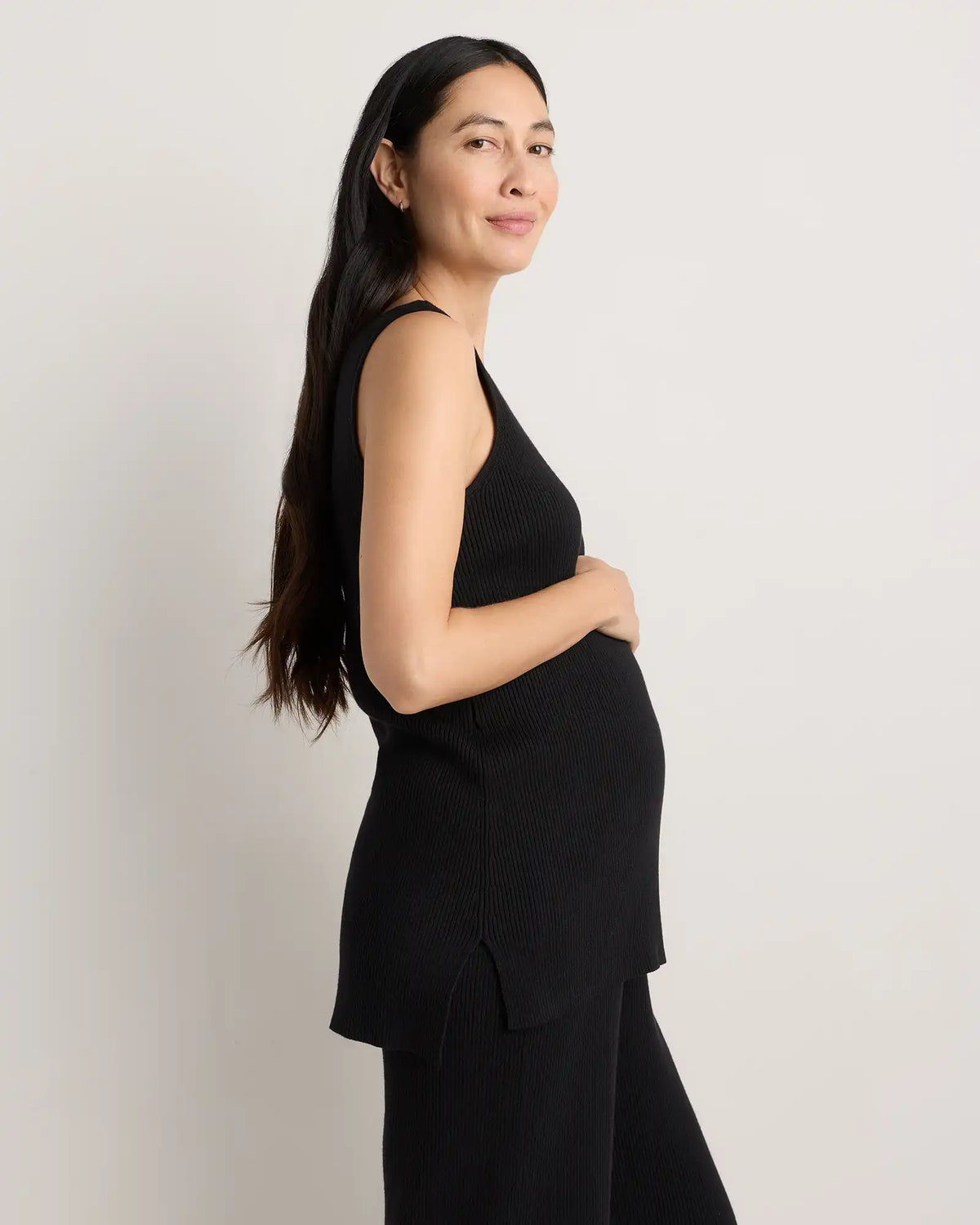 Cotton Cashmere Maternity and Nursing V-Neck Tank
