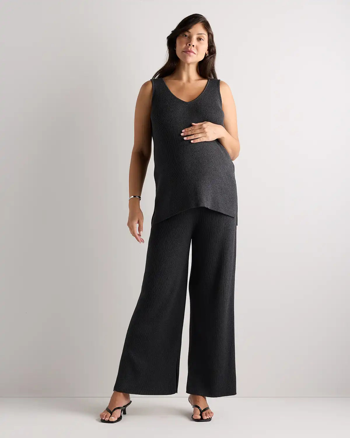 Cotton Cashmere Maternity and Nursing V-Neck Tank