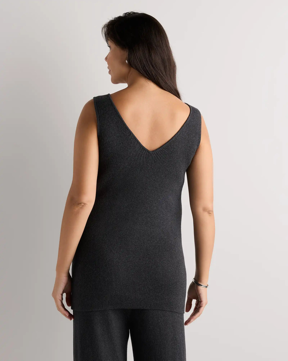 Cotton Cashmere Maternity and Nursing V-Neck Tank