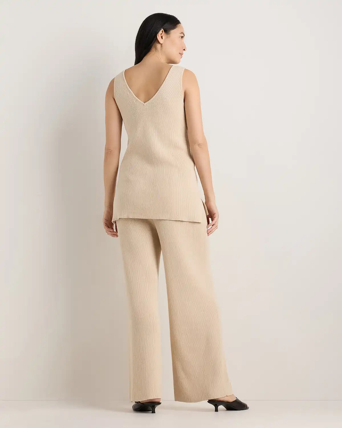 Cotton Cashmere Maternity and Nursing V-Neck Tank