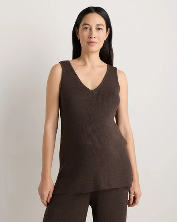 Cotton Cashmere Maternity and Nursing V-Neck Tank
