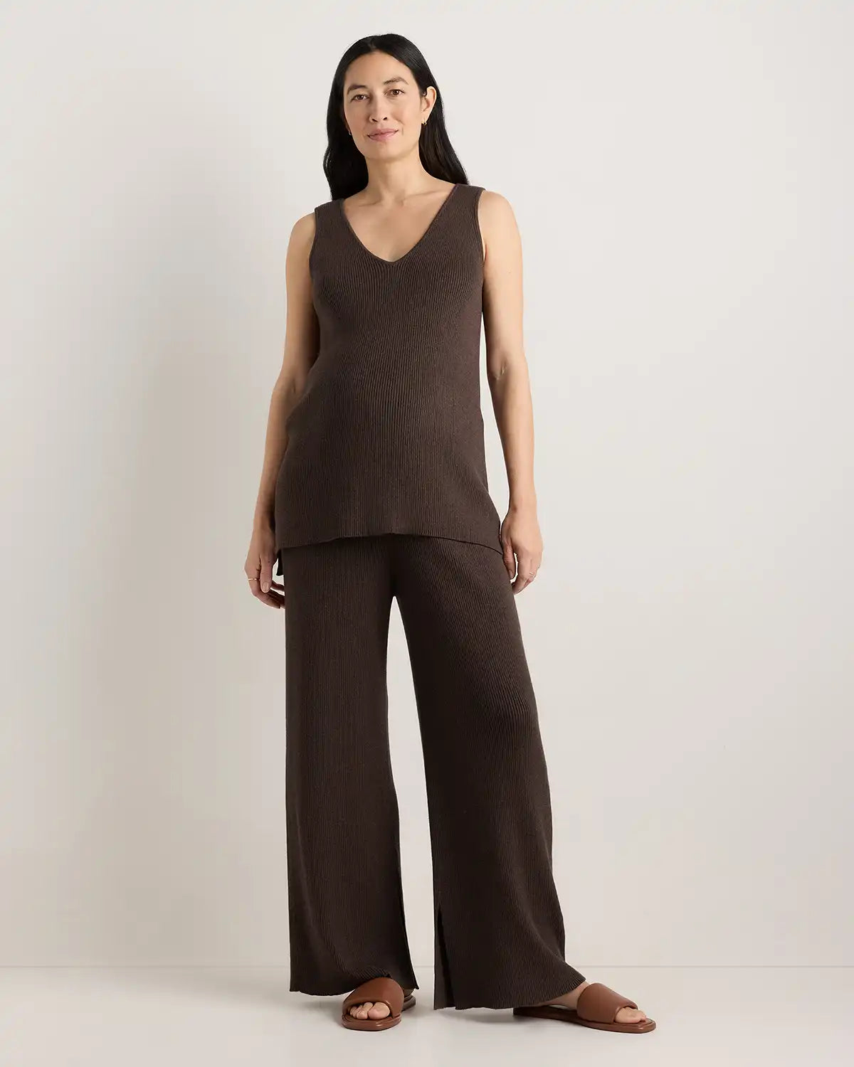 Cotton Cashmere Maternity and Nursing V-Neck Tank