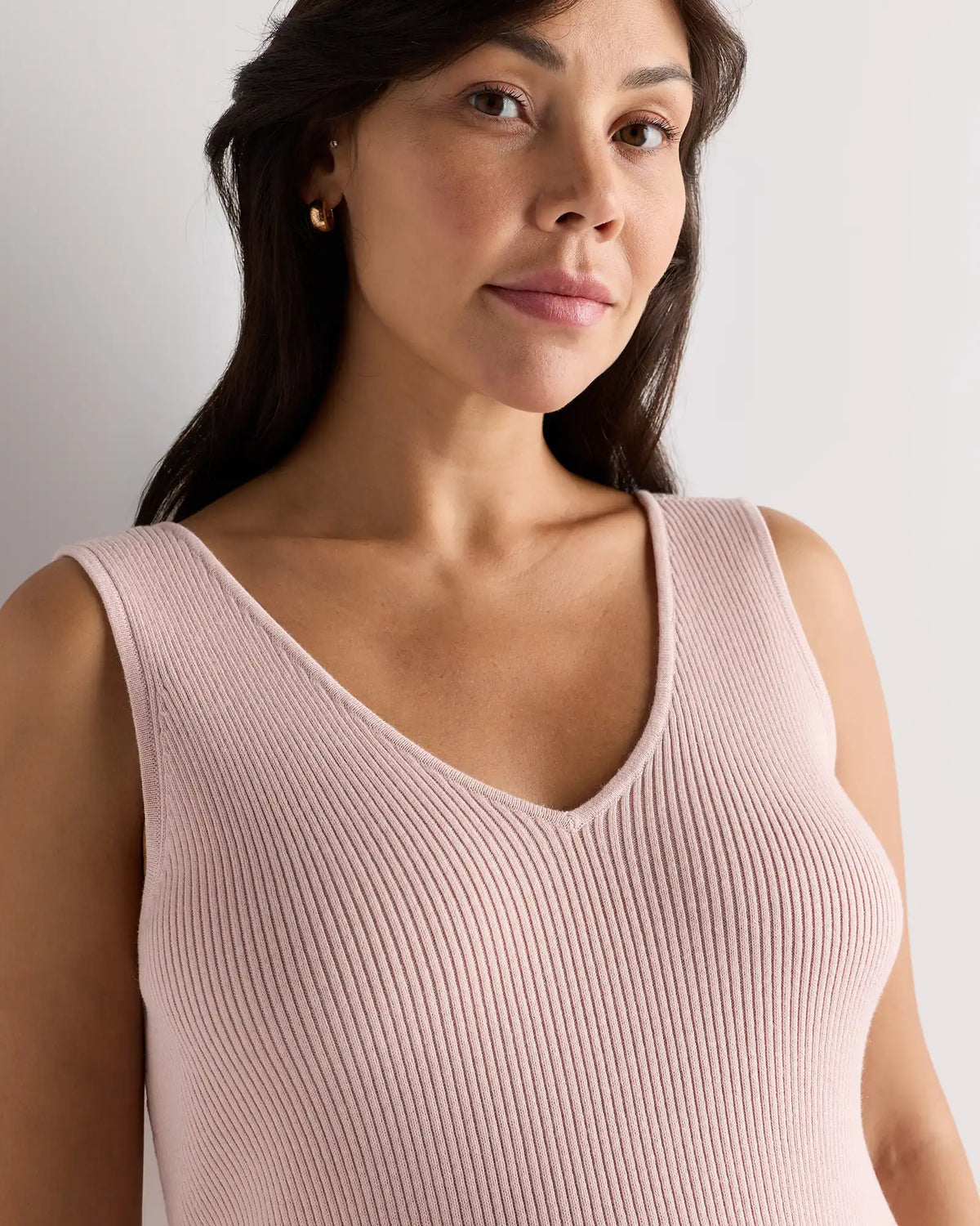 Cotton Cashmere Maternity and Nursing V-Neck Tank