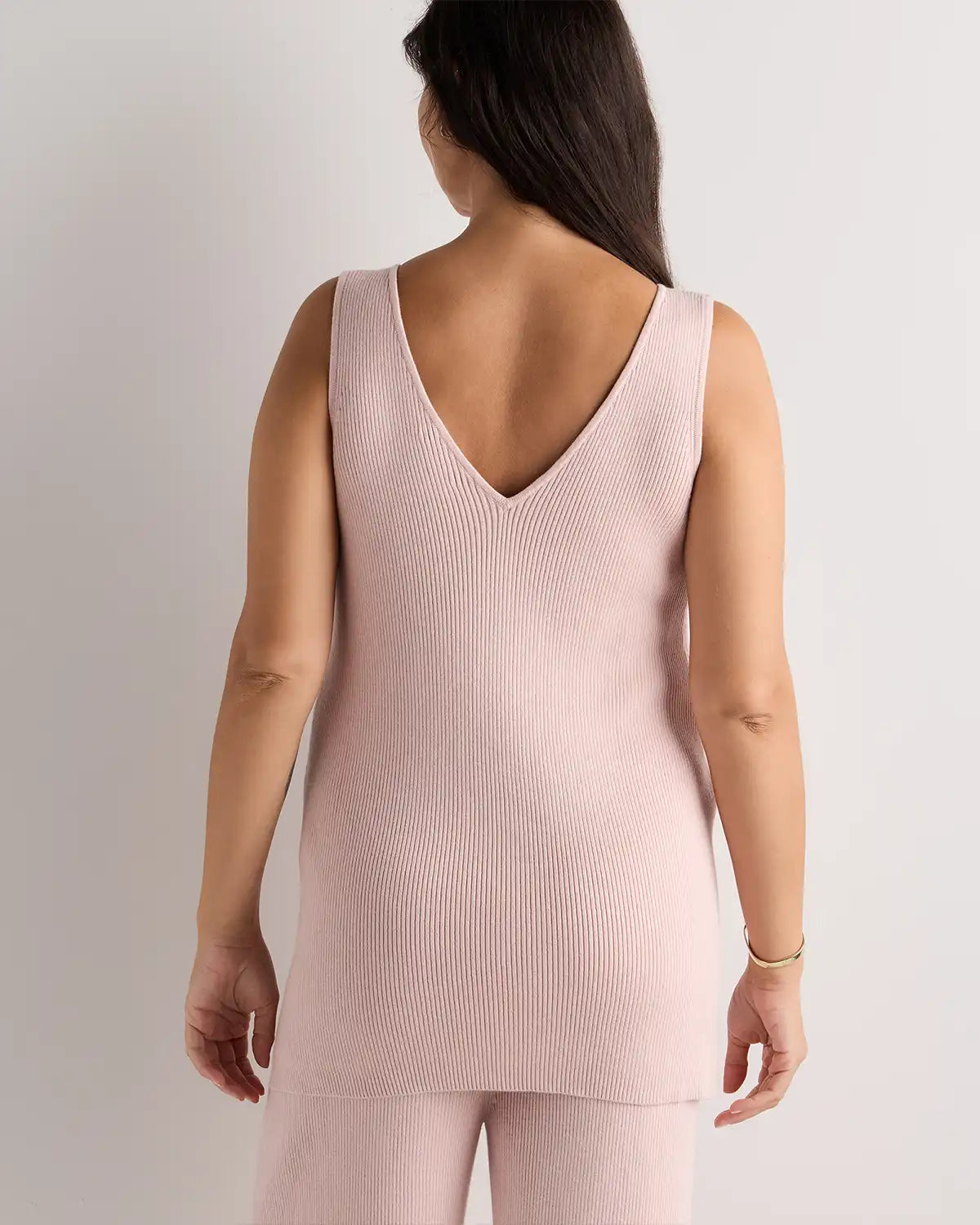 Cotton Cashmere Maternity and Nursing V-Neck Tank