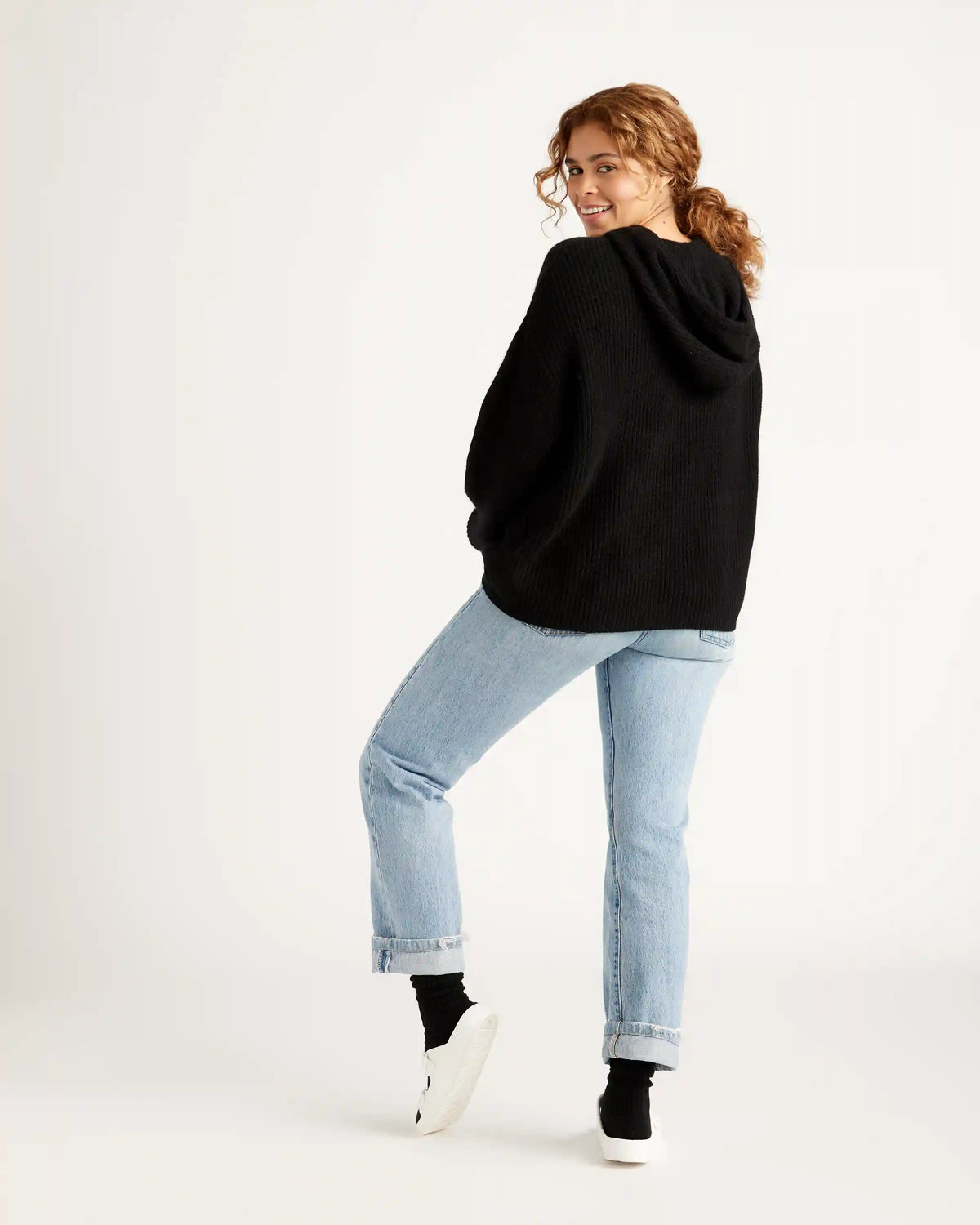 Mongolian Cashmere Fisherman Pullover Hoodie