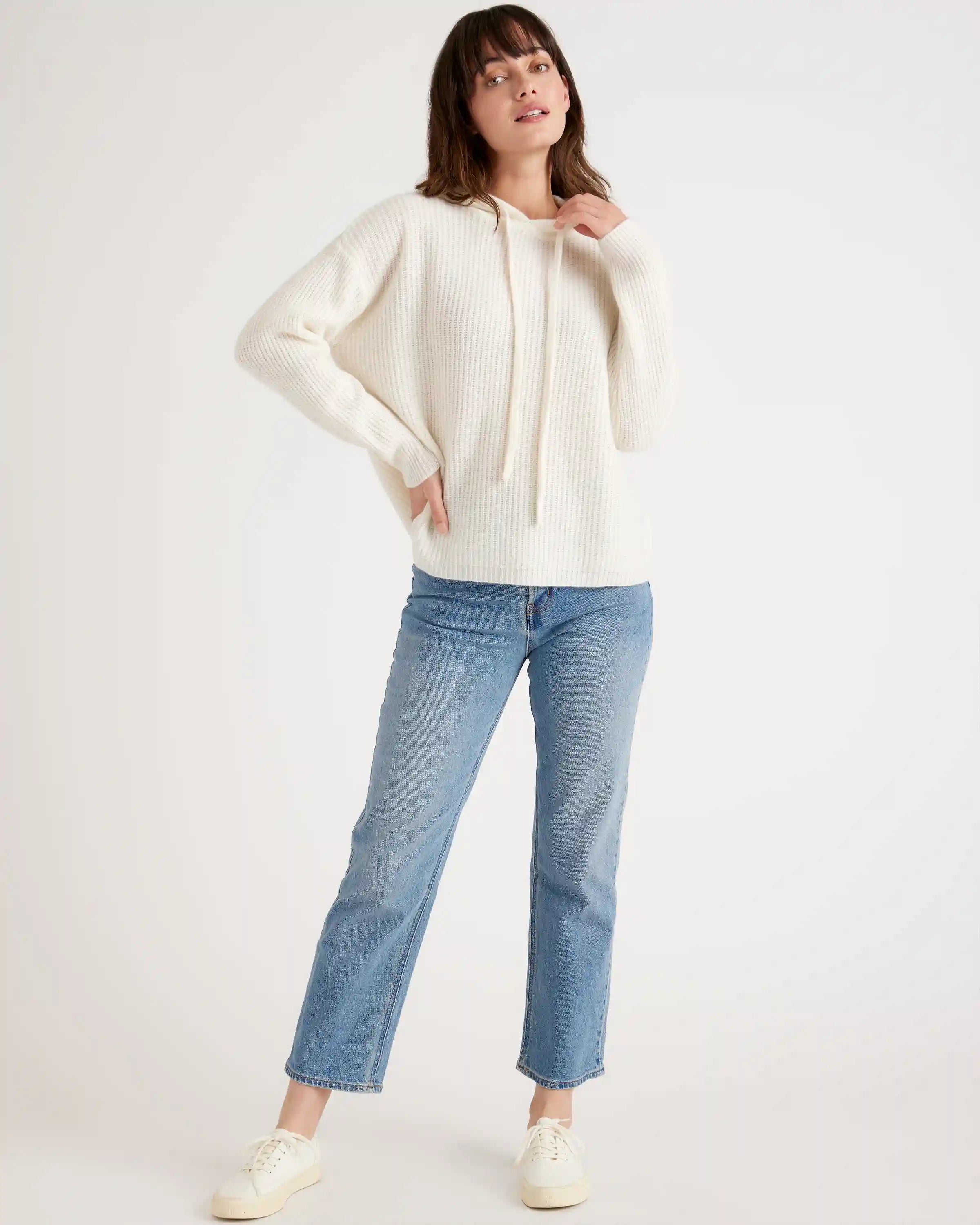 Mongolian Spring Cashmere Fisherman Pullover Hoodie