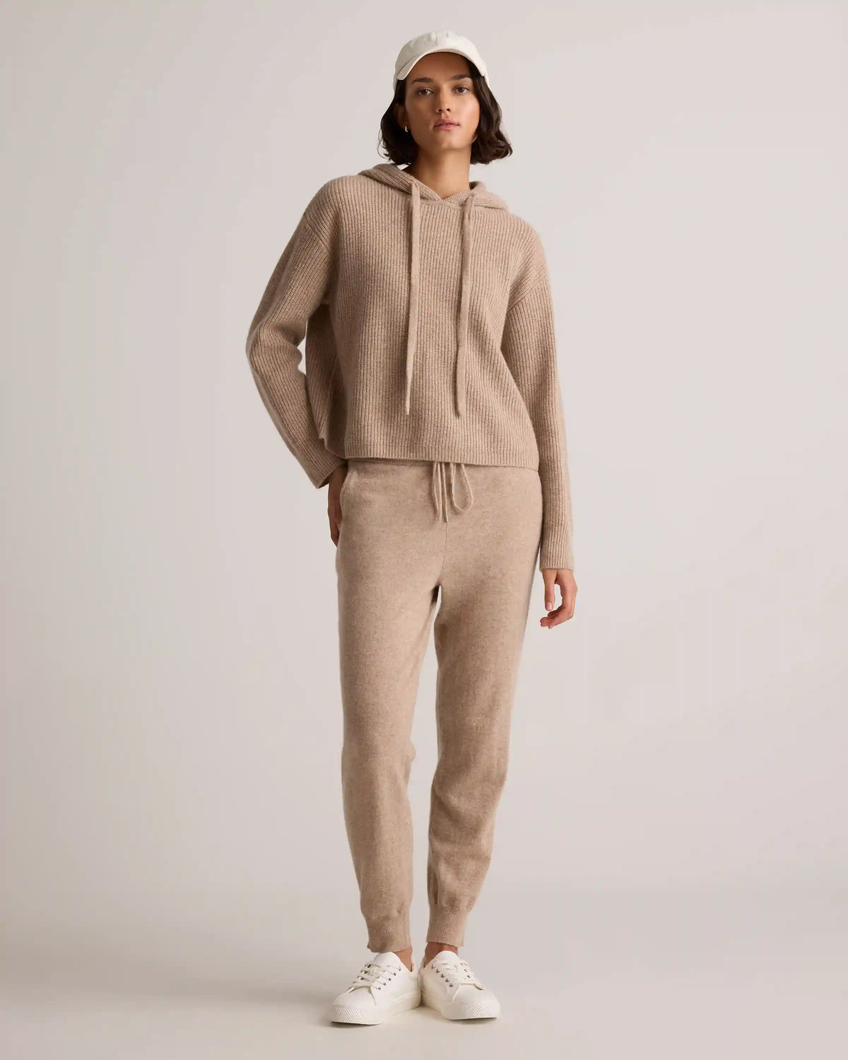 Mongolian Cashmere Fisherman Pullover Hoodie