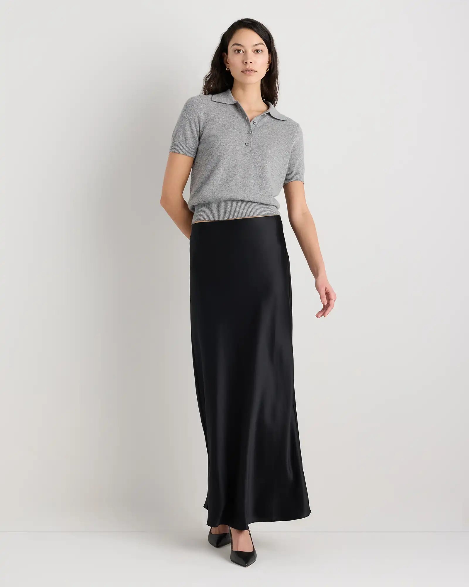Mongolian Cashmere Short Sleeve Polo