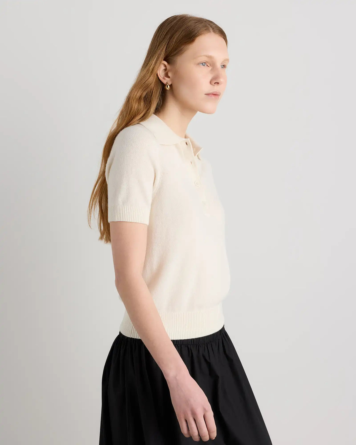 Mongolian Cashmere Short Sleeve Polo