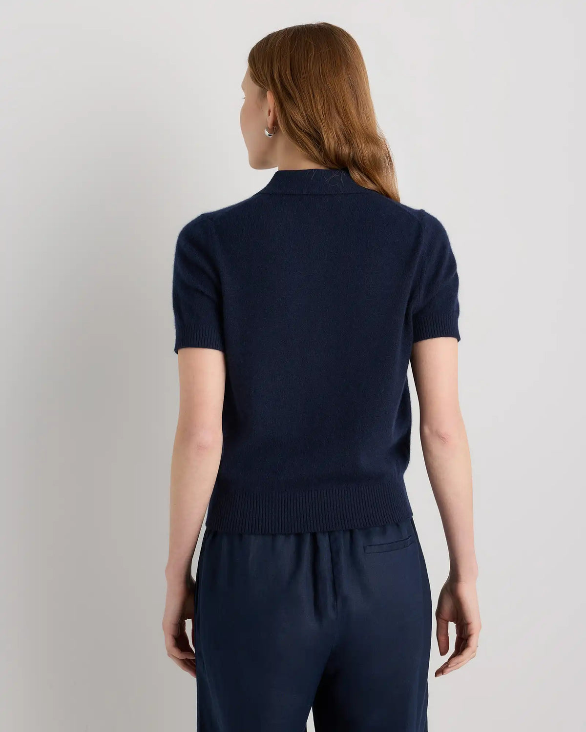 Mongolian Cashmere Short Sleeve Polo