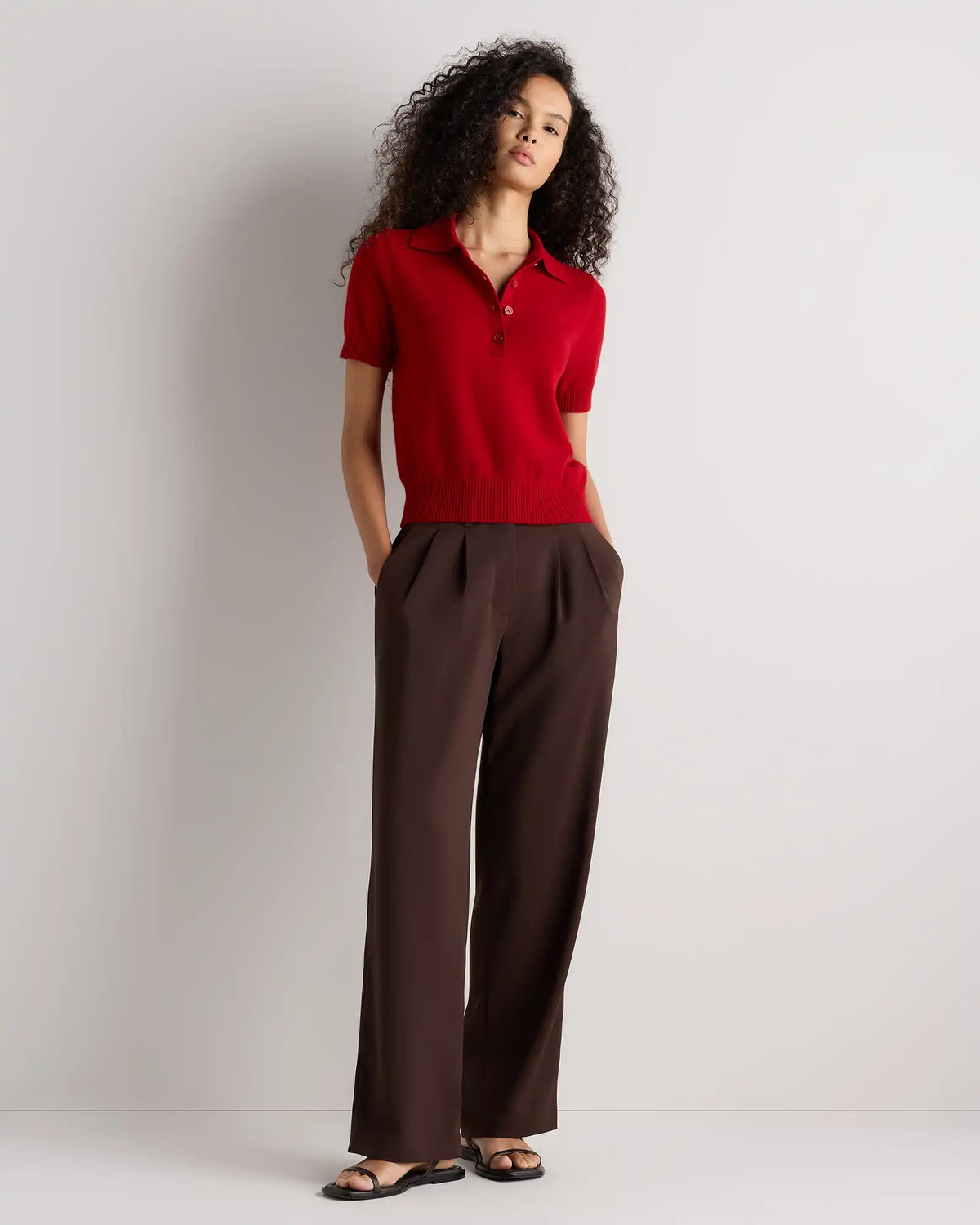Mongolian Cashmere Short Sleeve Polo