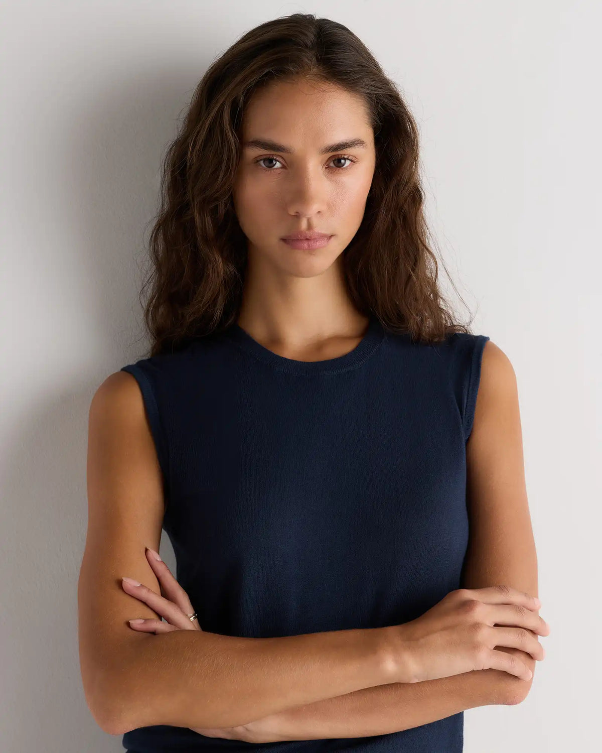 Lightweight Cotton Cashmere Sweater Tank