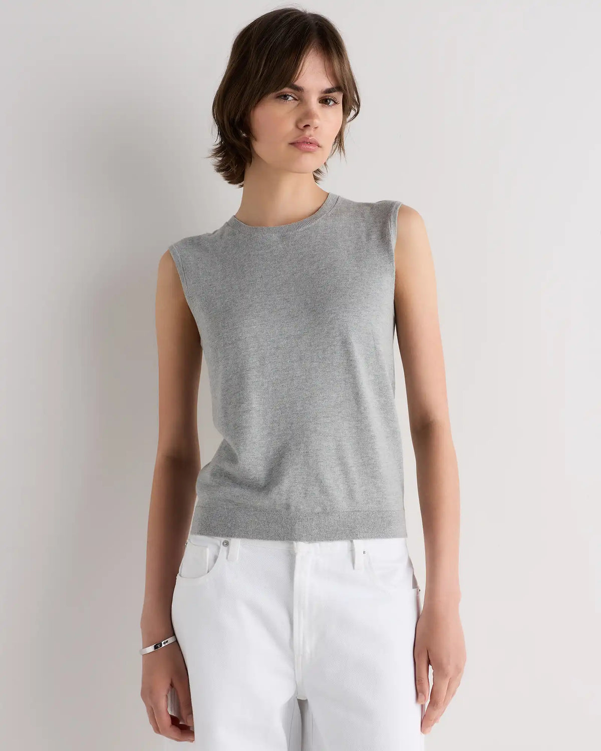Lightweight Cotton Cashmere Sweater Tank