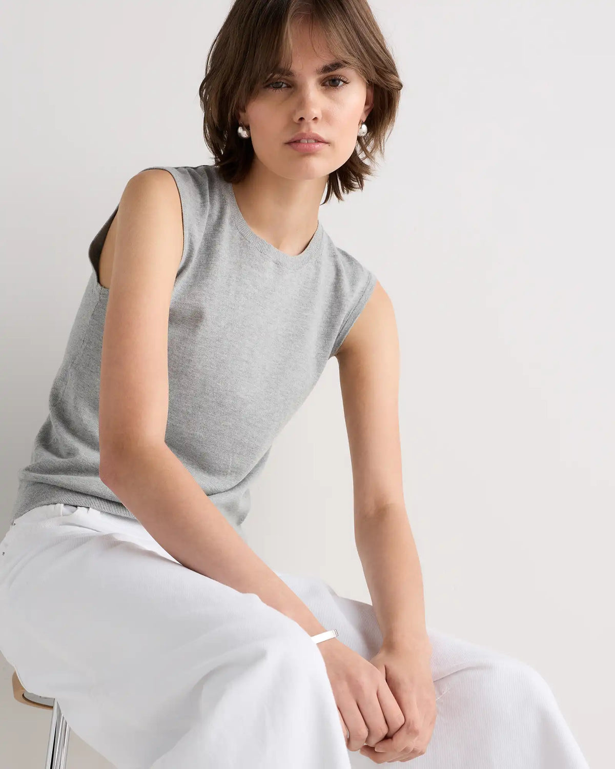 Lightweight Cotton Cashmere Sweater Tank