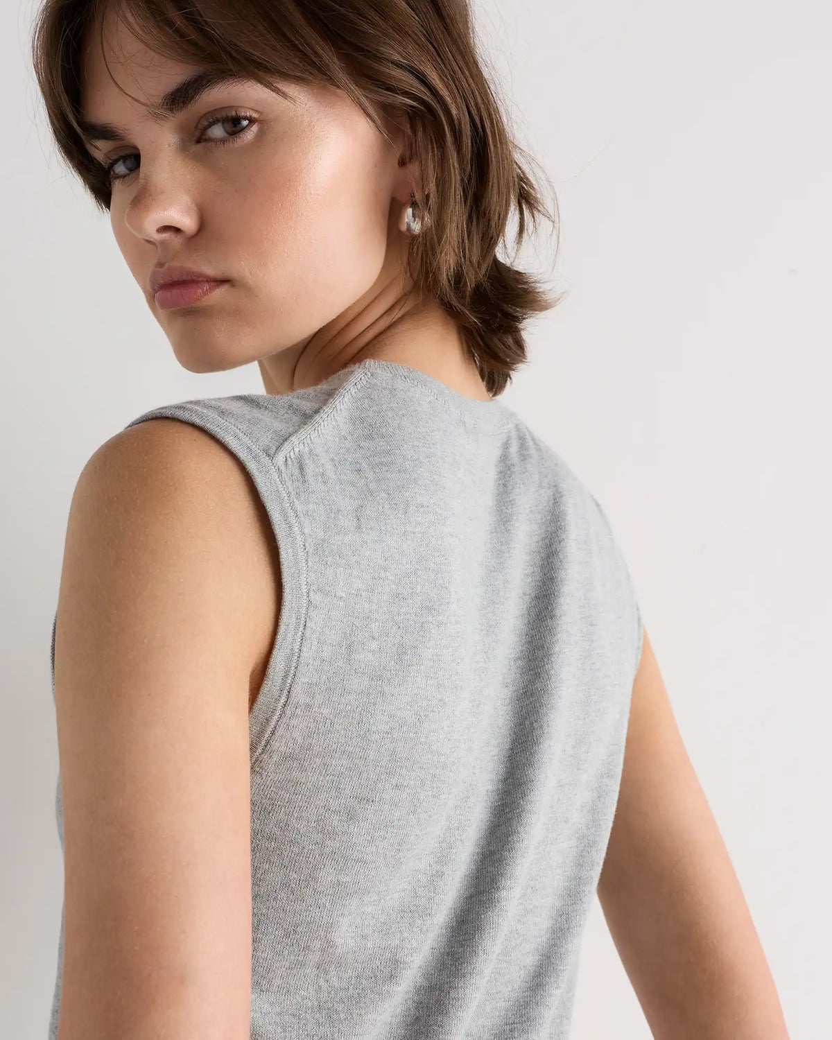 Lightweight Cotton Cashmere Sweater Tank